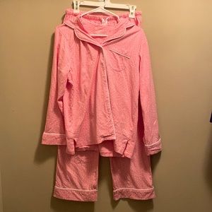 Pink polka-dot pj set